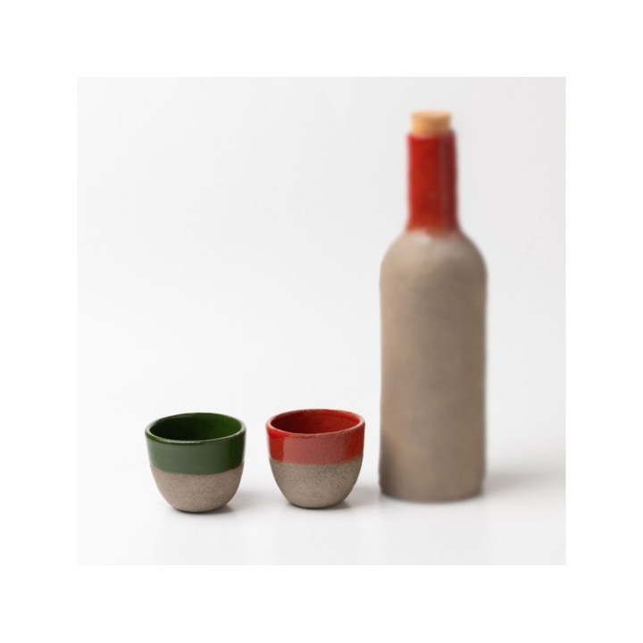 ποτήρι κρασιού χειροποίητο Απόχρωση Κεραμικό Κυπαρισσί